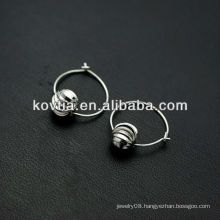 Wholesale zinc alloy earring fashion plated white gold jewelry